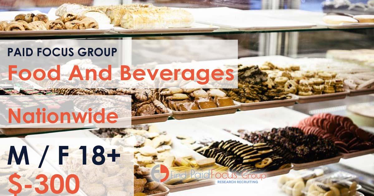 Focus group about Food and Beverages- $300