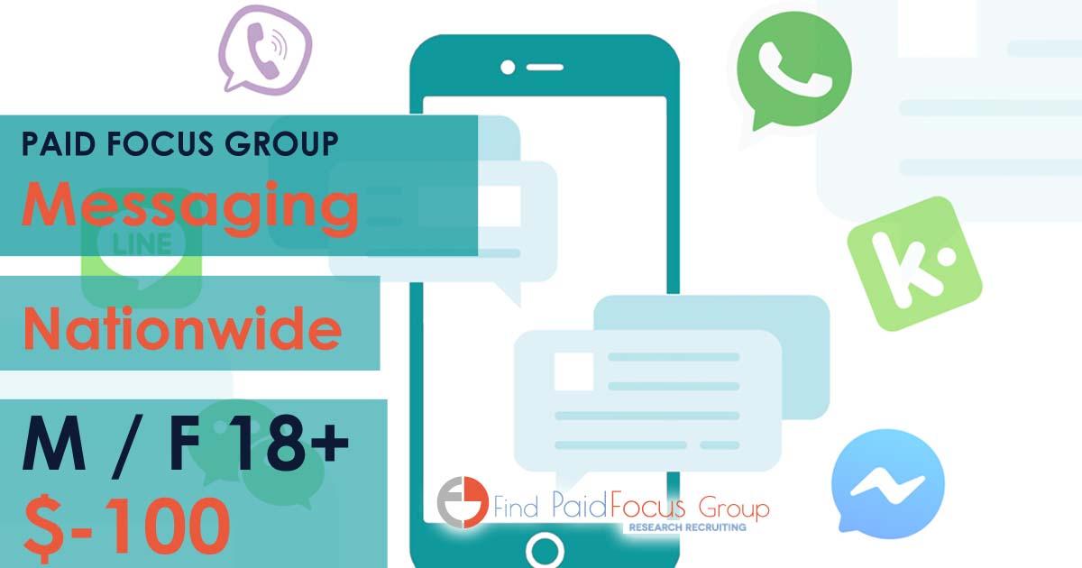 Online focus group about messaging- $100