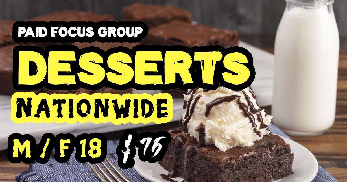 focus group on Desserts