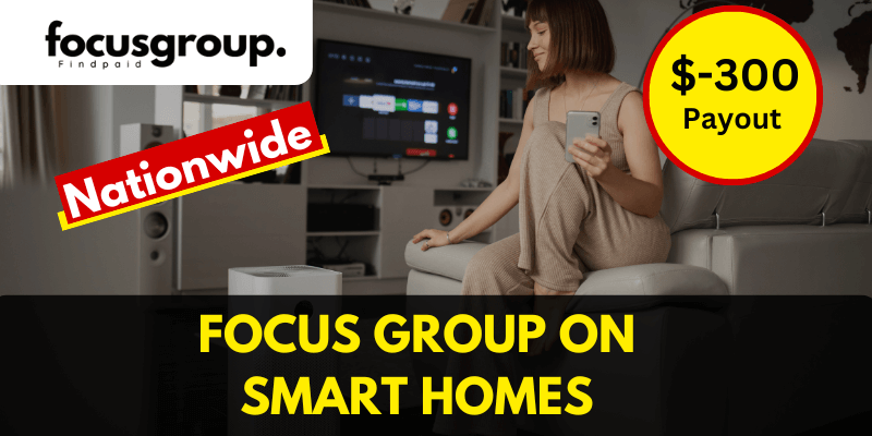 Online Focus Group on Smart Homes Study – $300