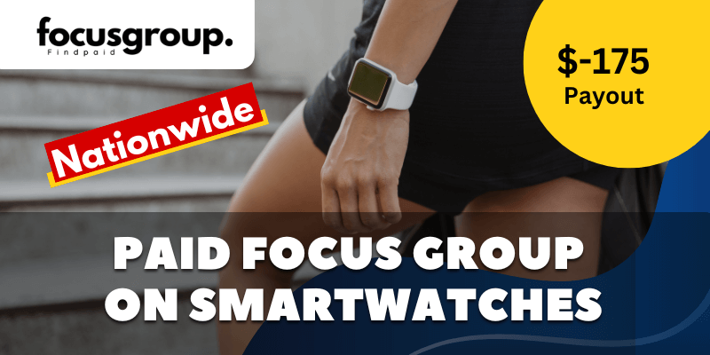 Paid Online Focus Group On Smartwatches – AW Research Group Study – $275