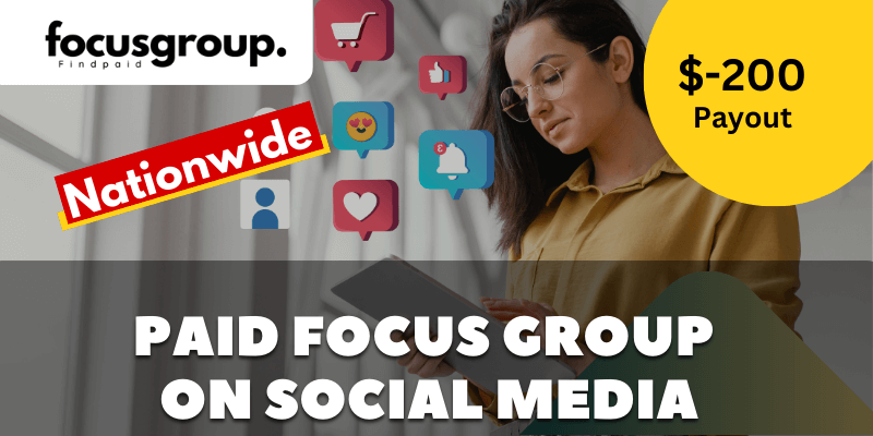 Paid Online Focus Group On Social Media – Elliott Benson Research – $200