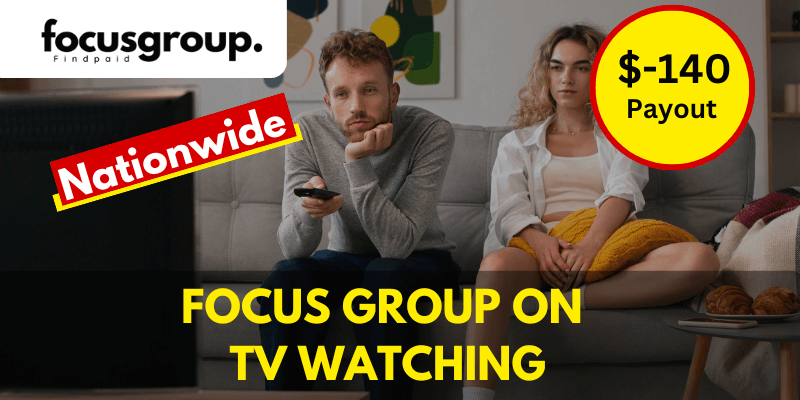 Paid Online Focus Group On TV Study – $140
