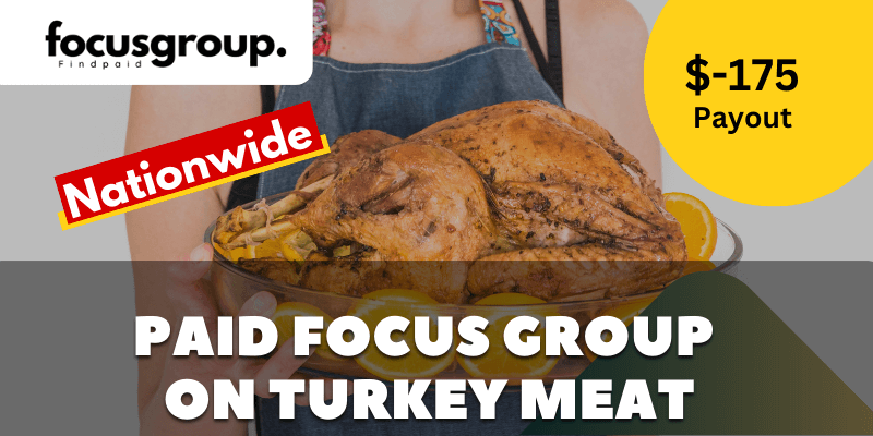 Paid Online Focus Group On Turkey Meat – L&E Research Study – $175