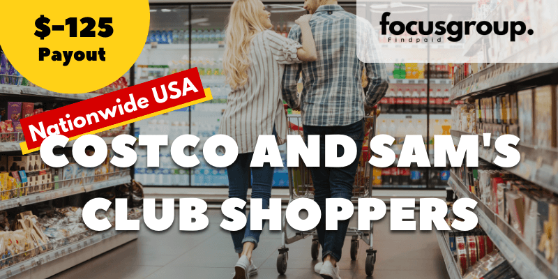 Paid Online Focus Group On Shoppers – $125