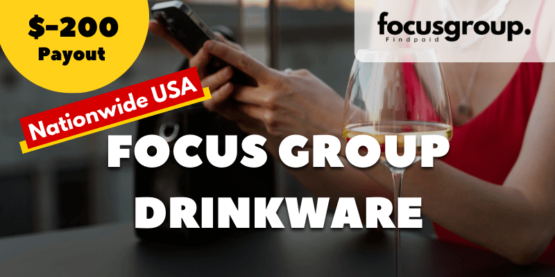 Paid Online Focus Group On Drinkware Study- $200