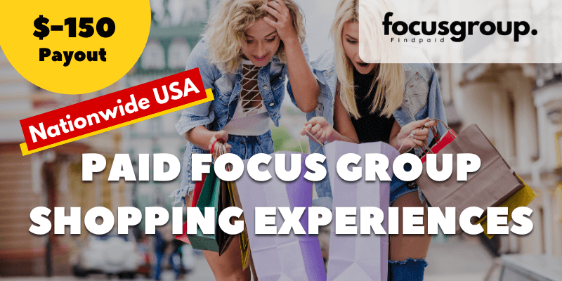 Paid Focus Group On Shopping experiences Study- $150